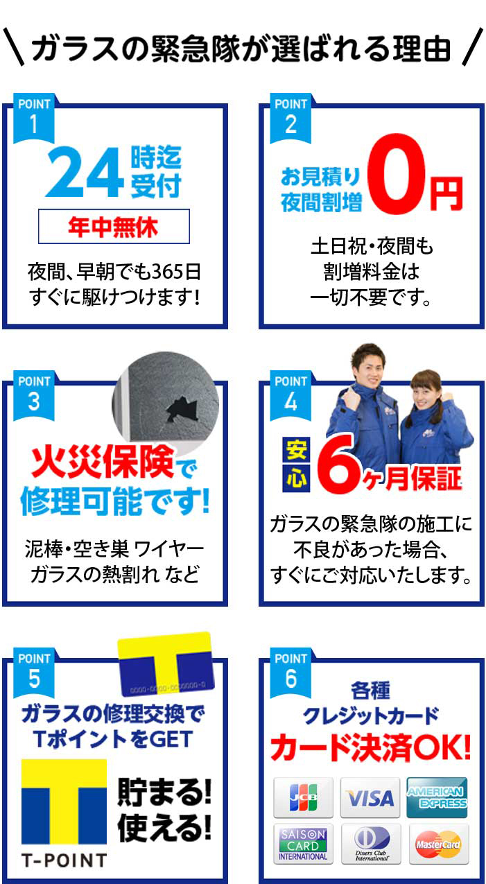 ガラスの緊急隊が選ばれる理由