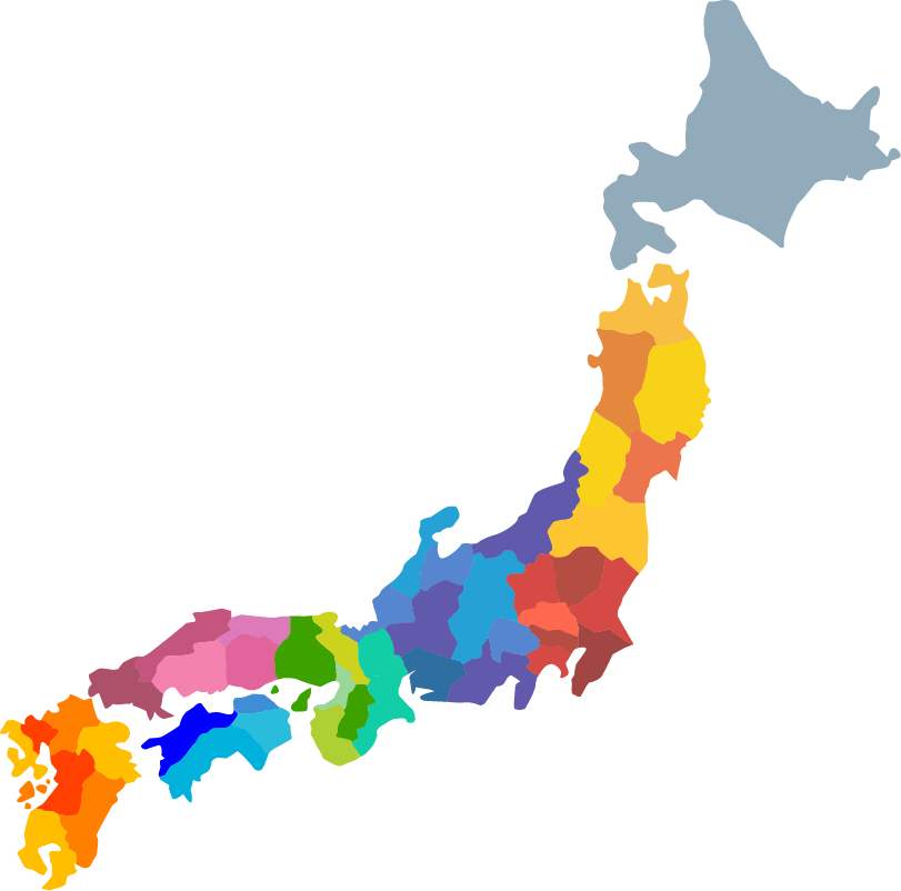 対応エリアの日本地図