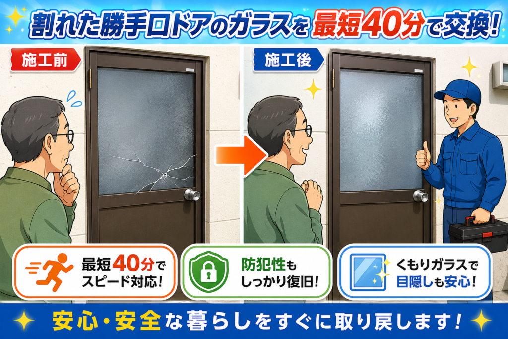 【栃木県宇都宮市】すりガラス修理
