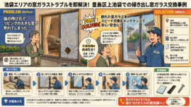 【東京都豊島区
】透明ガラス修理
