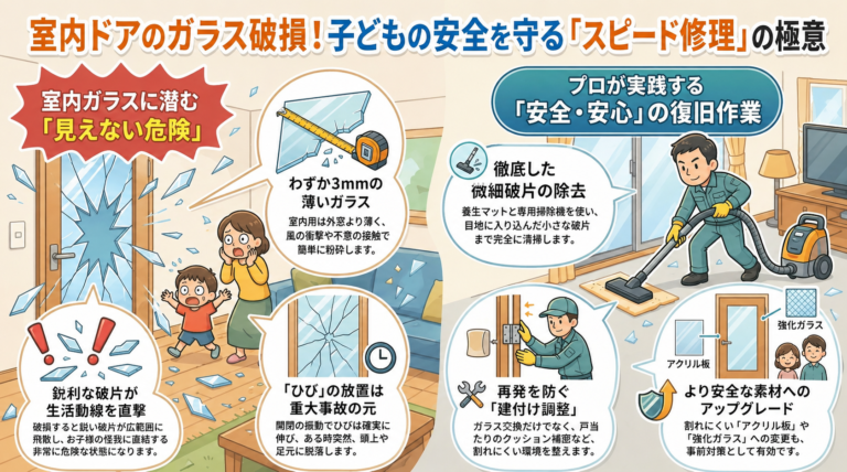 【東京都杉並区】透明ガラス修理の施工事例