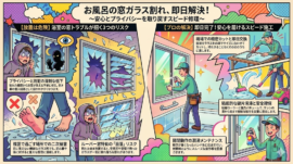 【埼玉県越谷市】すりガラス修理