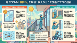 【東京都豊島区】網入りガラス修理