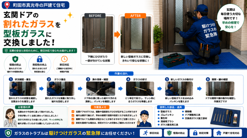 【東京都町田市】すりガラス修理