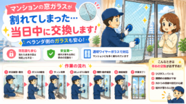 【東京都新宿区】網入りガラス修理