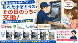 【岡山県岡山市】すりガラス修理