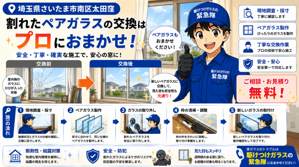【埼玉県さいたま市】ペアガラス修理