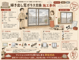 【東京都新宿区】透明ガラス修理