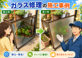 【 栃木県宇都宮市】すりガラス修理