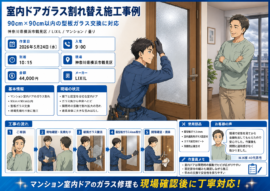 【神奈川県横浜市】すりガラス修理