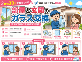 【京都府京都市】透明ガラス修理