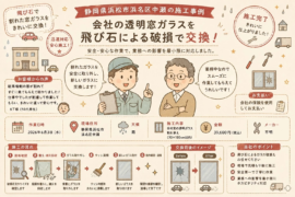 【静岡県浜松市】透明ガラス修理